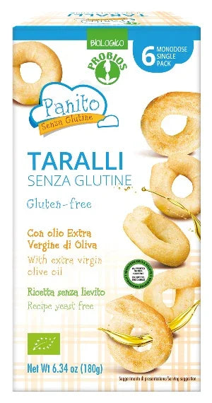 PANITO TARALLI SENZA GLUTINE E SENZA LIEVITO 180 G - Farmaspeed