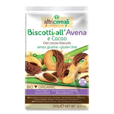 ALTRICEREALI BISCOTTI ALL' AVENA E CACAO 250 G - Farmaspeed
