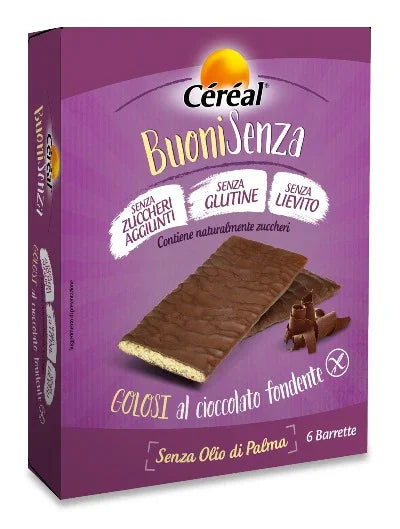 CEREAL BUONI SENZA GOLOSI CIOCCOLATO FONDENTE 6 X 17 G - Farmaspeed