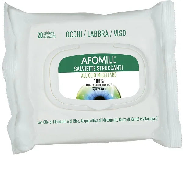 AFOMILL SALVIETTINE STRUCCANTI OLIO MICELLARE 20 PEZZI - Farmaspeed