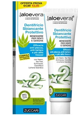 ALOEVERA2 DENTIFRICIO SBIANCANTE PROTETTIVO CON STEVIA 100 ML - Farmaspeed