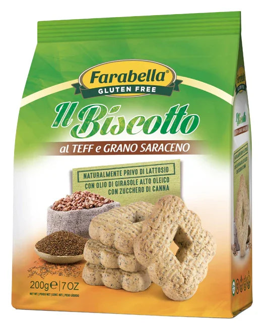 FARABELLA IL BISCOTTO AL TEFF E GRANO SARACENO 200 G - Farmaspeed