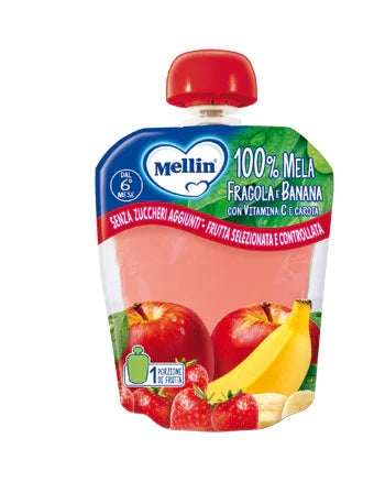 MELLIN POUCH MELA/FRAGOLA/BANANA 90 G - Farmaspeed