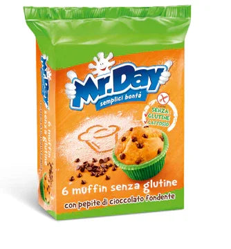 MR DAY MUFFIN SENZA GLUTINE CON PEPITE DI CIOCCOLATO FONDENTE 6 X 42 G - Farmaspeed