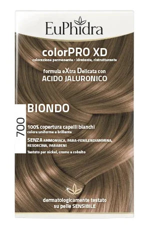 EUPHIDRA COLORPRO XD 700 BIONDO GEL COLORANTE CAPELLI IN FLACONE + ATTIVANTE + BALSAMO + GUANTI - Farmaspeed