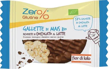 ZER% GLUTINE GALLETTE MAIS RICOPERTE DI CIOCCOLATO AL LATTE BIO 32 G - Farmaspeed