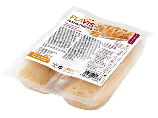 FLAVIS MINI BAGUETTE PANINI BIANCHI APROTEICI 2 PEZZI DA 100 G - Farmaspeed