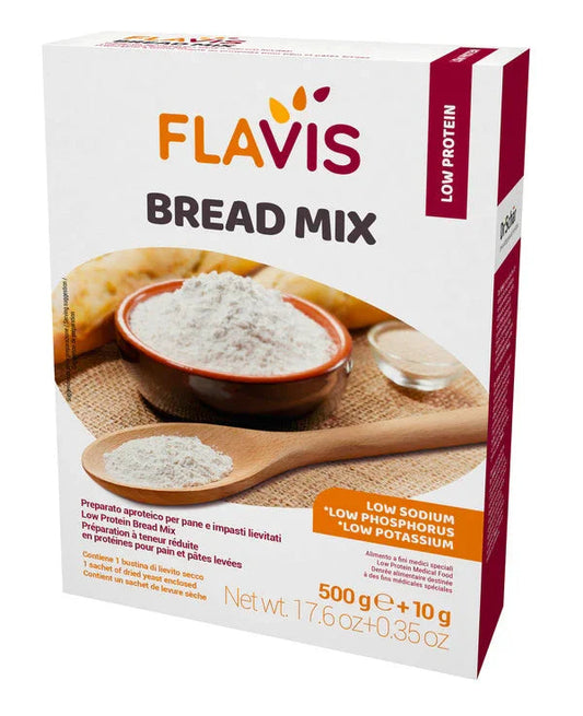 FLAVIS BREAD MIX PREPARATO PER PANE E IMPASTI LIEVITATI APROTEICI 500 G - Farmaspeed