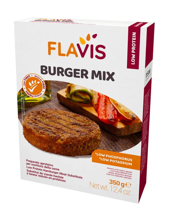 FLAVIS BURGER MIX PREPARATO APROTEICO PER SOSTITUTO DELLA CARNE 350 G - Farmaspeed
