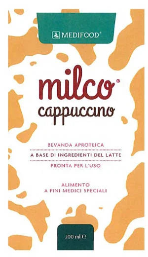 MEDIFOOD MILCO BEVANDA APROTEICA CAPPUCCINO 6 X 200 ML - Farmaspeed
