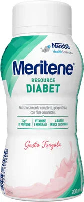 MERITENE RESOURCE DIABET FRAGOLA ALIMENTO IPERPROTEICO 28 VITAMINE E MINERALI 200 ML - Farmaspeed