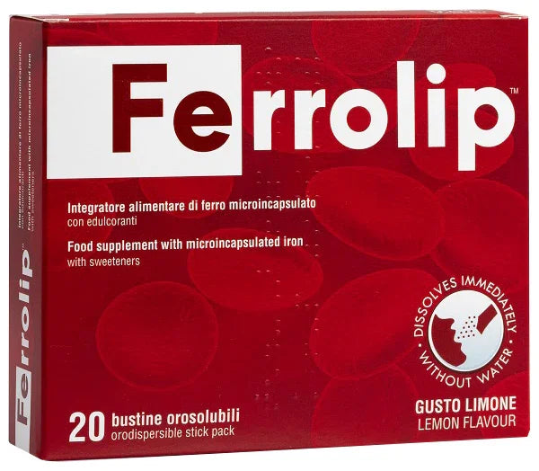 FERROLIP 20 BUSTINE OROSOLUBILI GUSTO LIMONE - Farmaspeed