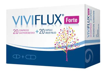 VIVIFLUX FORTE 20 COMPRESSE GASTRORESISTENTI + 20 CAPSULE LIQUID FILLER - Farmaspeed