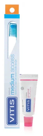 VITIS SPAZZOLINO MEDIUM ACCESS + VITIS DENTRIFRICIO GINGIVAL 15 ML - Farmaspeed