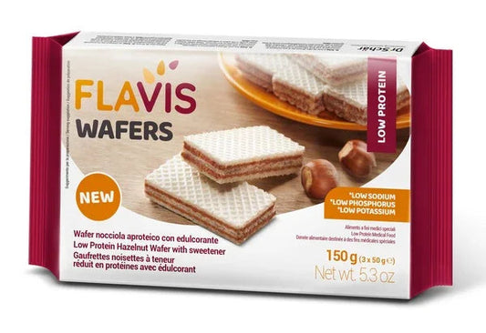 FLAVIS WAFERS NOCCIOLA APROTEICO 3 PORZIONI DA 50 G - Farmaspeed