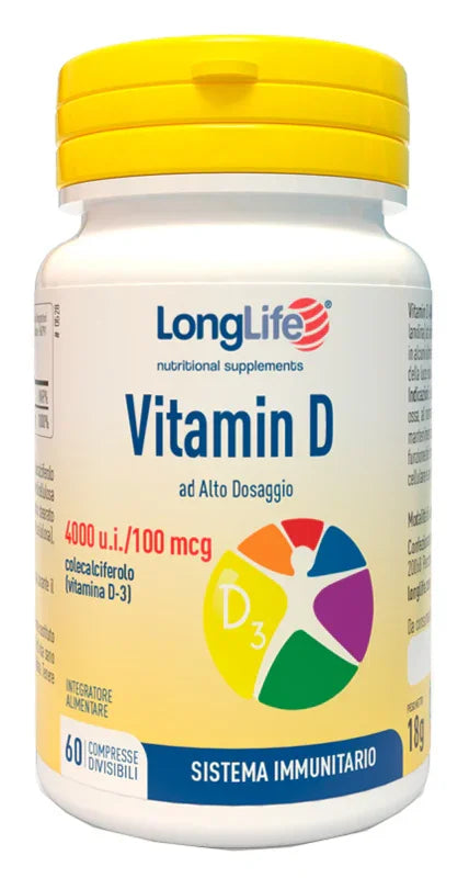 LONGLIFE VITAMIN D 4000UI 60 COMPRESSE DIVISIBILI - Farmaspeed