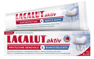 LACALUT AKTIV PROTEZIONE GENGIVALE & BIANCO DELICATO 75 ML - Farmaspeed