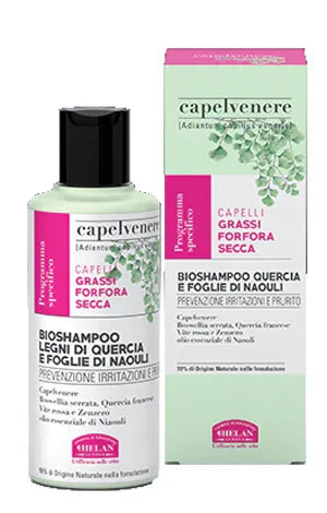 CAPELVENERE BIOSHAMPOO AI LEGNI DI QUERCIA E FOGLIE DI NAOULI 200 ML - Farmaspeed