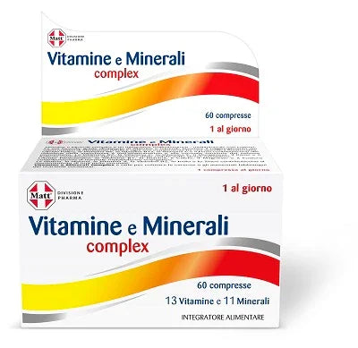MATT DIVISIONE PHARMA VITAMINE E MINERALI COMPLEX 60 COMPRESSE - Farmaspeed