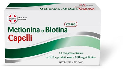 MATT DIVISIONE PHARMA METIONINA E BIOTINA RETARD CAPELLI 30 COMPRESSE - Farmaspeed