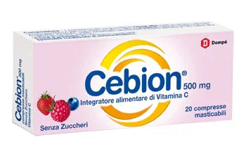 CEBION MASTICABILE SENZA ZUCCHERO VITAMINA C 500 MG 20 COMPRESSE - Farmaspeed