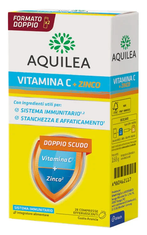 AQUILEA VITAMINA C 14 COMPRESSE EFFERVESCENTI BIPACK - Farmaspeed