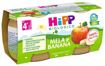 HIPP BIO OMOGENEIZZATO MELA/BANANA 2X80 G - Farmaspeed