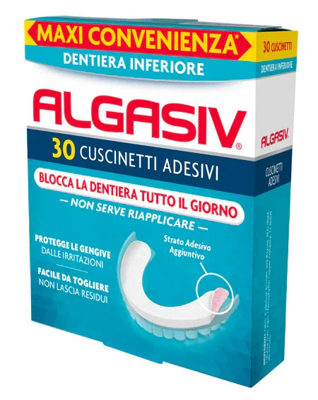 ALGASIV ADESIVO PER PROTESI DENTARIA INFERIORE 30 PEZZI - Farmaspeed