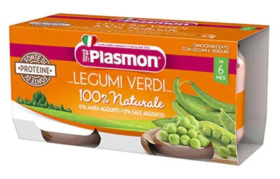 PLASMON OMOGENEIZZATO LEGUMI VERDI 2X80 G - Farmaspeed
