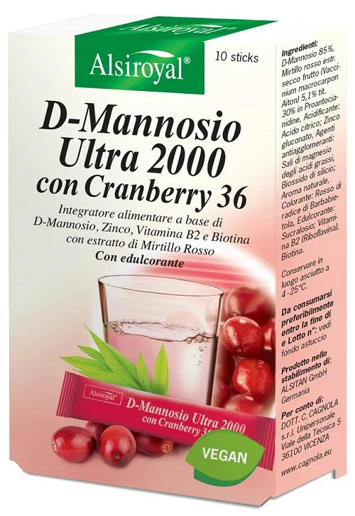 D MANNOSIO ULTRA 2000 CRANBERRY 10 STICK - Farmaspeed