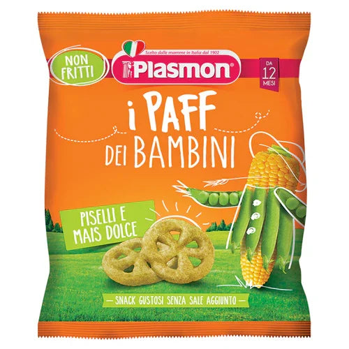 PLASMON DRY SNACK PAFF PISELLI-MAIS 15 G - Farmaspeed