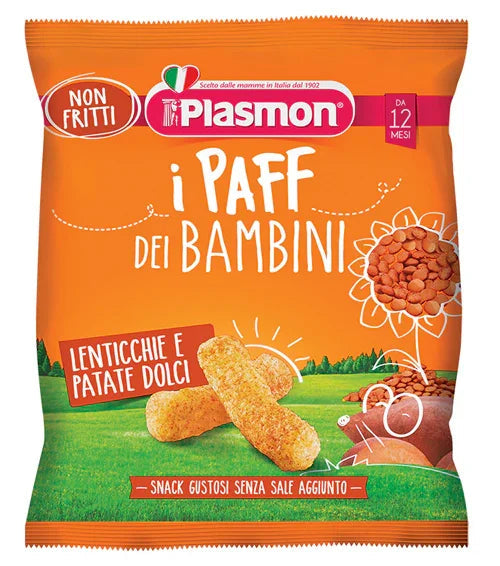 PLASMON DRY SNACK PAFF LENTICCHIE-PATATA DOLCE 15 G - Farmaspeed