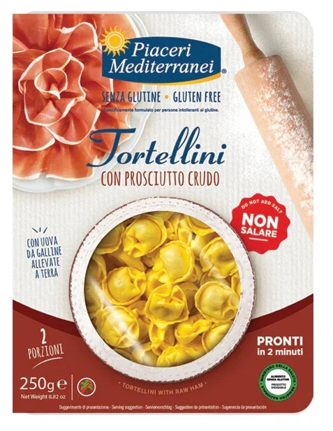 PIACERI MEDITERRANEI TORTELLINI PROSCIUTTO 250 G - Farmaspeed