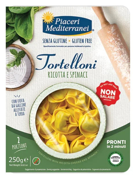 PIACERI MEDITERRANEI TORTELLONI RICOTTA SPINACI 250 G - Farmaspeed