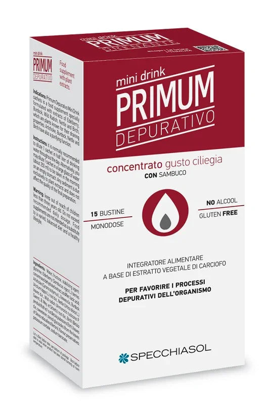 PRIMUM DEPURATIVO MINIDRINK CILIEGIA 15 STICK DA 10 ML - Farmaspeed
