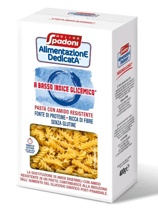 ALIMENTAZIONE DEDICATA FUSILLI BASSO INDICE GLICEMICO SENZA GLUTINE 400 G - Farmaspeed