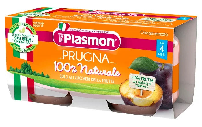 PLASMON OMOGENEIZZATO PRUGNA 2 X 80 G - Farmaspeed