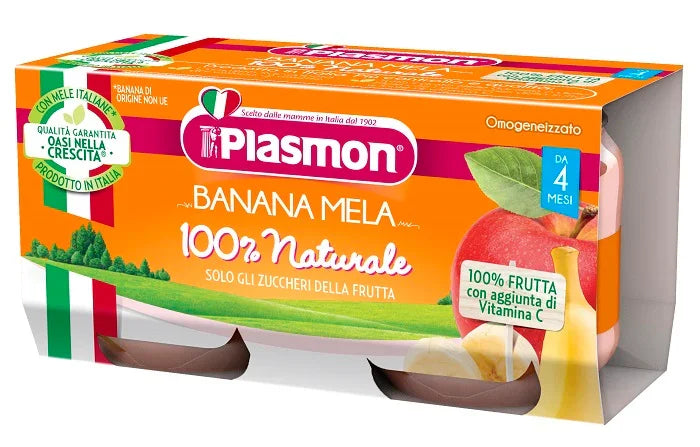 PLASMON OMOGENEIZZATO BANANA MELA 2 X 80 G - Farmaspeed
