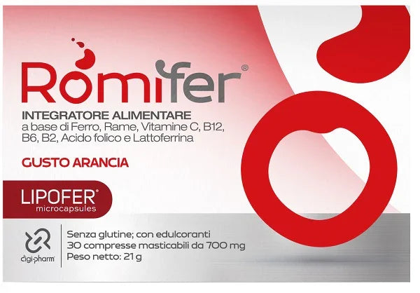 ROMIFER 30 COMPRESSE MASTICABILI GUSTO ARANCIA - Farmaspeed