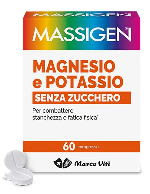 MASSIGEN MAGNESIO POTASSIO SENZA ZUCCHERI 60 COMPRESSE - Farmaspeed