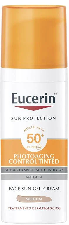 EUCERIN SUN PHOTOAGING CONTROL TINTED GEL CREME SPF50+ MEDIUM 50 ML - Farmaspeed