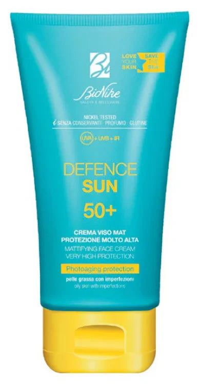DEFENCE SUN CREMA VISO MAT SPF50+ PROTEZIONE MOLTO ALTA 50 ML - Farmaspeed