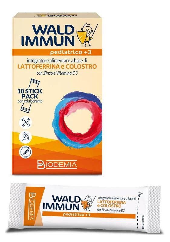 WALD IMMUN PEDIATRICO +3 10 STICK GUSTO CIOCCOLATO - Farmaspeed