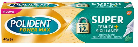 POLIDENT SUPER TENUTA+SIGILLANTE MENTA DELICATA ADESIVO PROTESI DENTALE 40 G - Farmaspeed