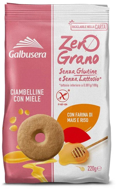 ZEROGRANO FROLLINI CIAMBELLINE MIELE 220 G - Farmaspeed