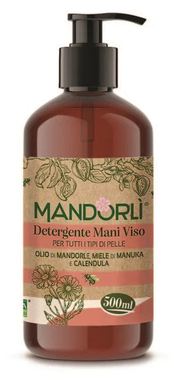 MANDORLI DETERGENTE MANI VISO PER TUTTI I TIPI DI PELLE 500 ML - Farmaspeed