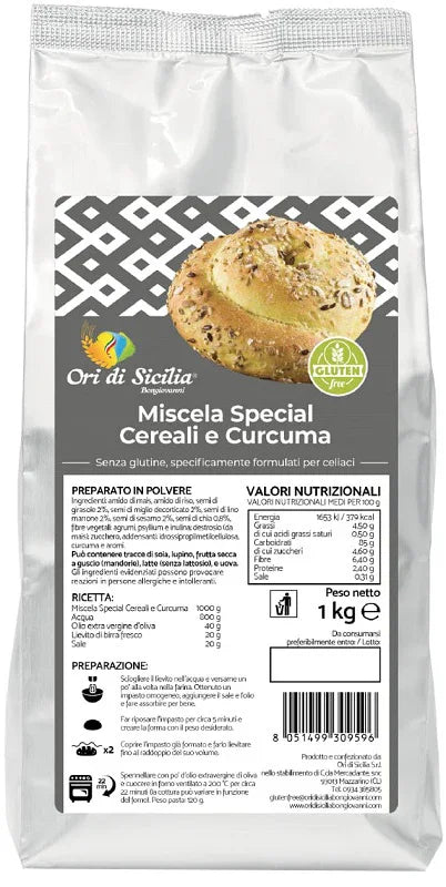 ORI DI SICILIA MIX CEREALI E CURCUMA 1 KG - Farmaspeed