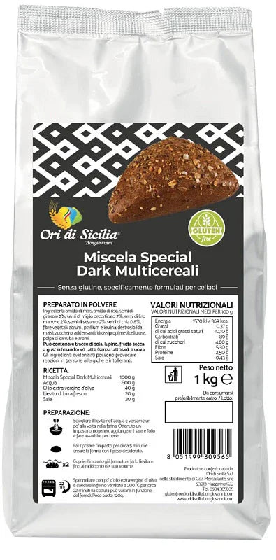 ORI DI SICILIA MIX SPECIALE DARK MULTICEREALI 1 KG - Farmaspeed