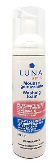 LUNADERM MOUSSE IGIENIZZANTE DETERGENTE INTIMO PELLI IRRITATE ED ALTERATE 150 ML - Farmaspeed