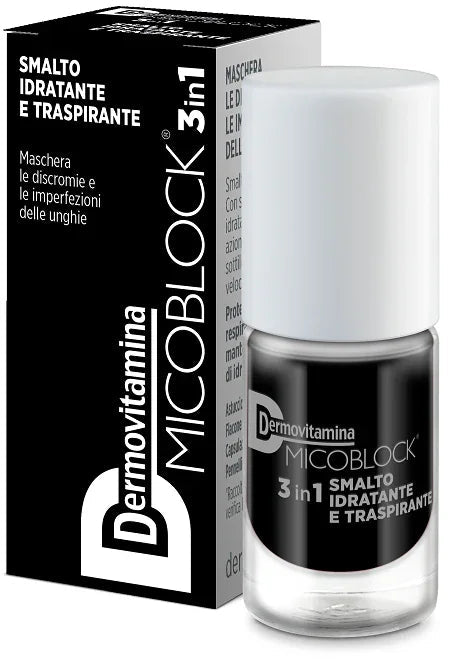 DERMOVITAMINA MICOBLOCK 3IN1 SMALTO IDRATANTE E TRASPIRANTE NERO 5 ML - Farmaspeed
